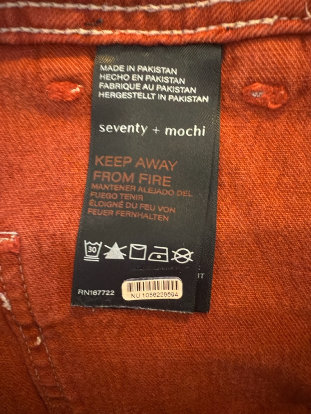 Seventy + Mochi Rust Red Wide-Leg Denim Jeans – Women’s Size 29 - Picture 9 of 15